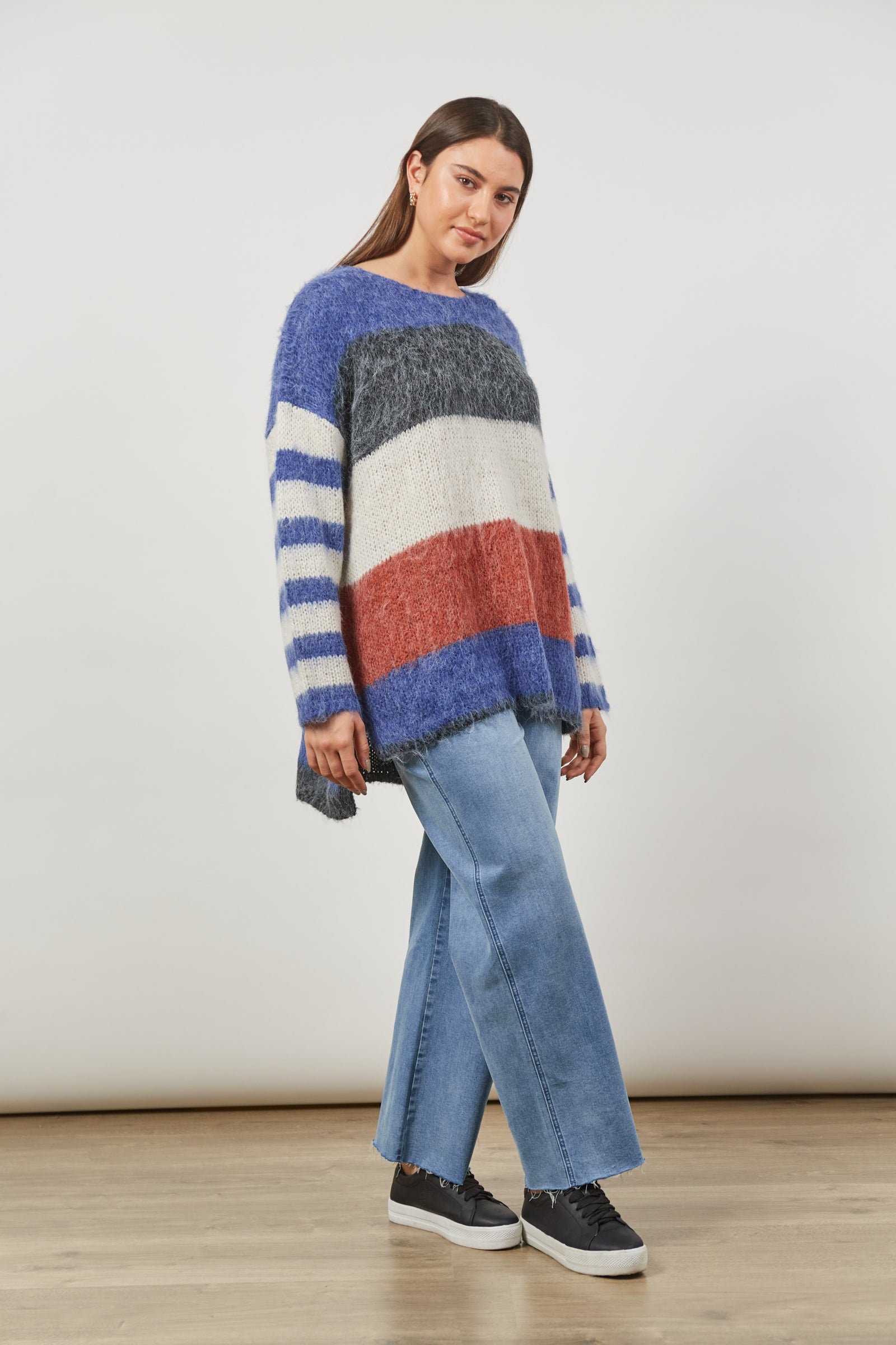 Serene Stripe Jumper - Azure Stripe