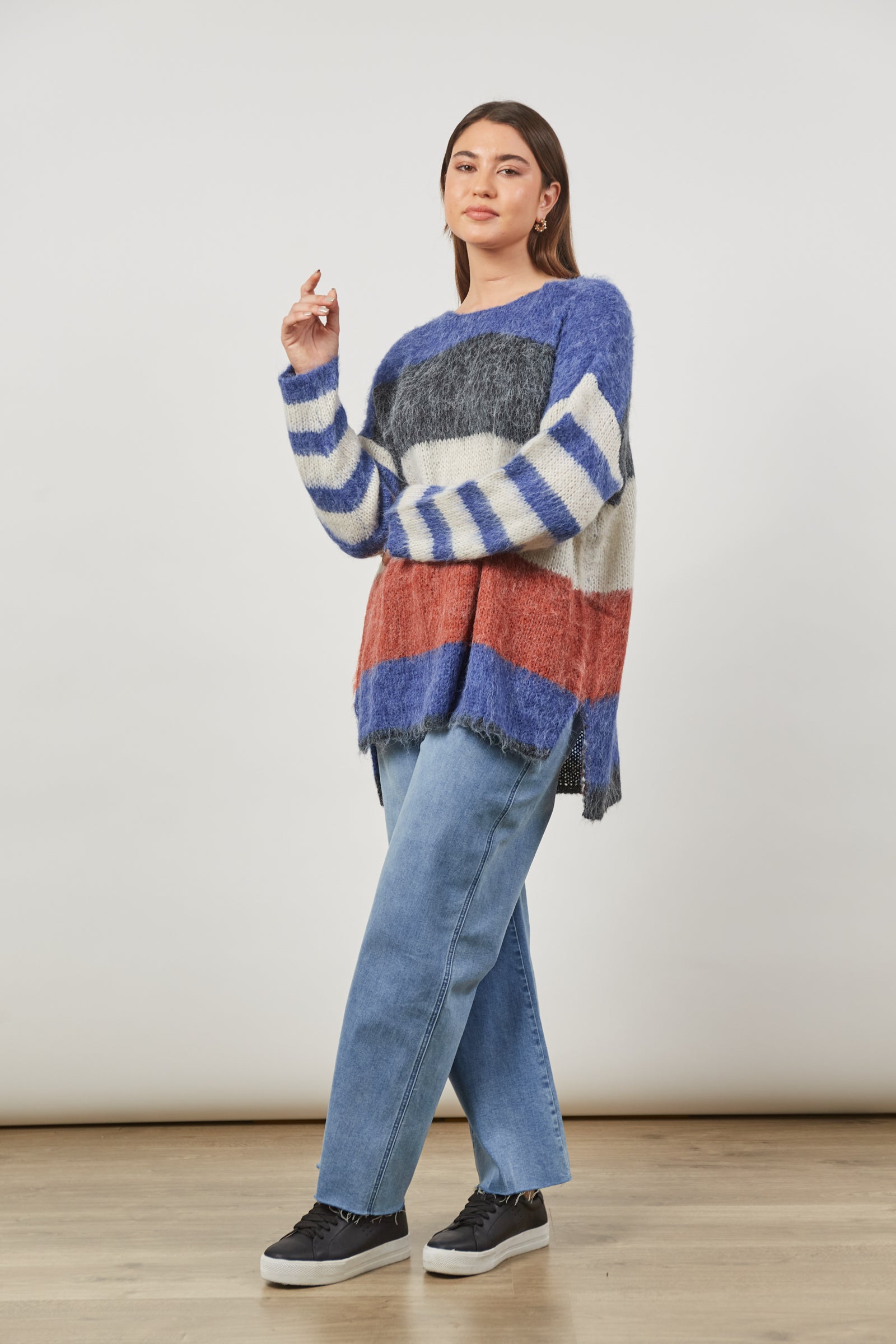 Serene Stripe Jumper - Azure Stripe