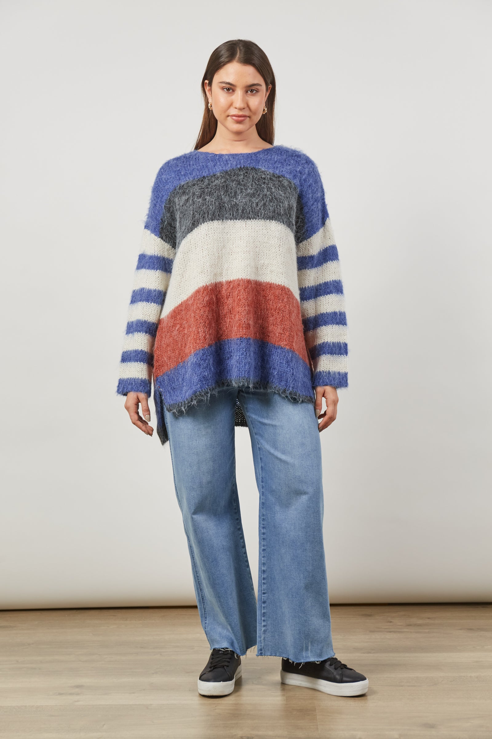 Serene Stripe Jumper - Azure Stripe