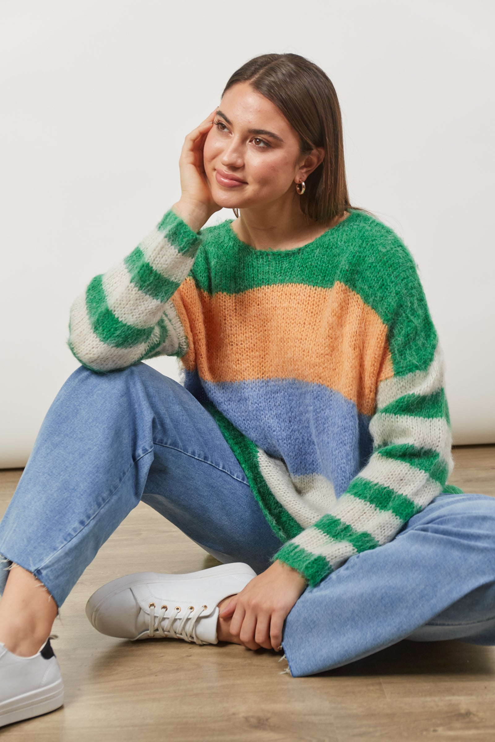 Serene Stripe Jumper - Meadow Stripe