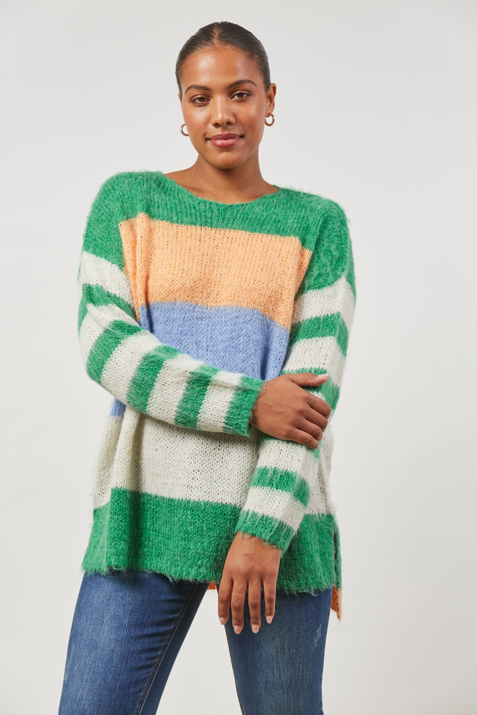 Serene Stripe Jumper - Meadow Stripe