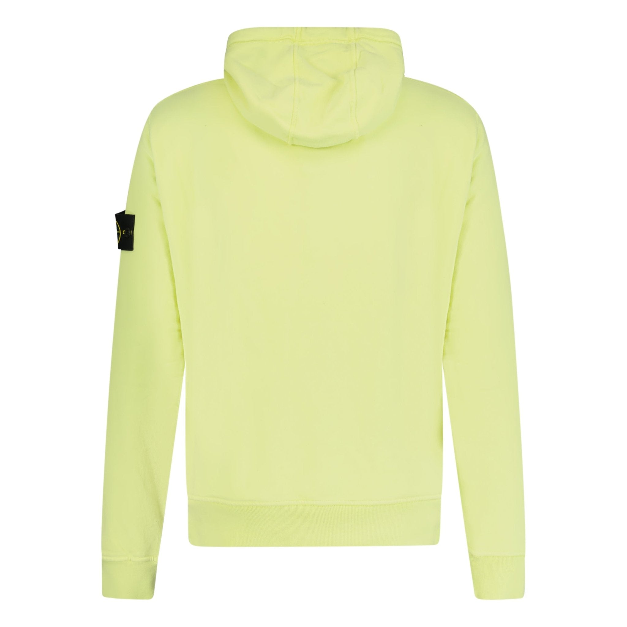 STONE ISLAND BASIC BADGE HOODED SWEATSHIRT LIME GREEN