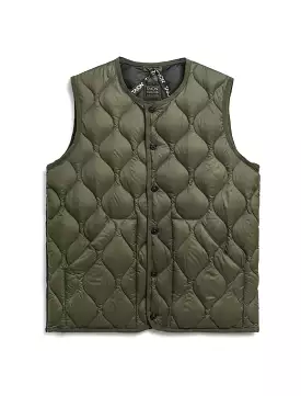 Taion Military Crew Neck Down Vest Soft Shell Dark Olive