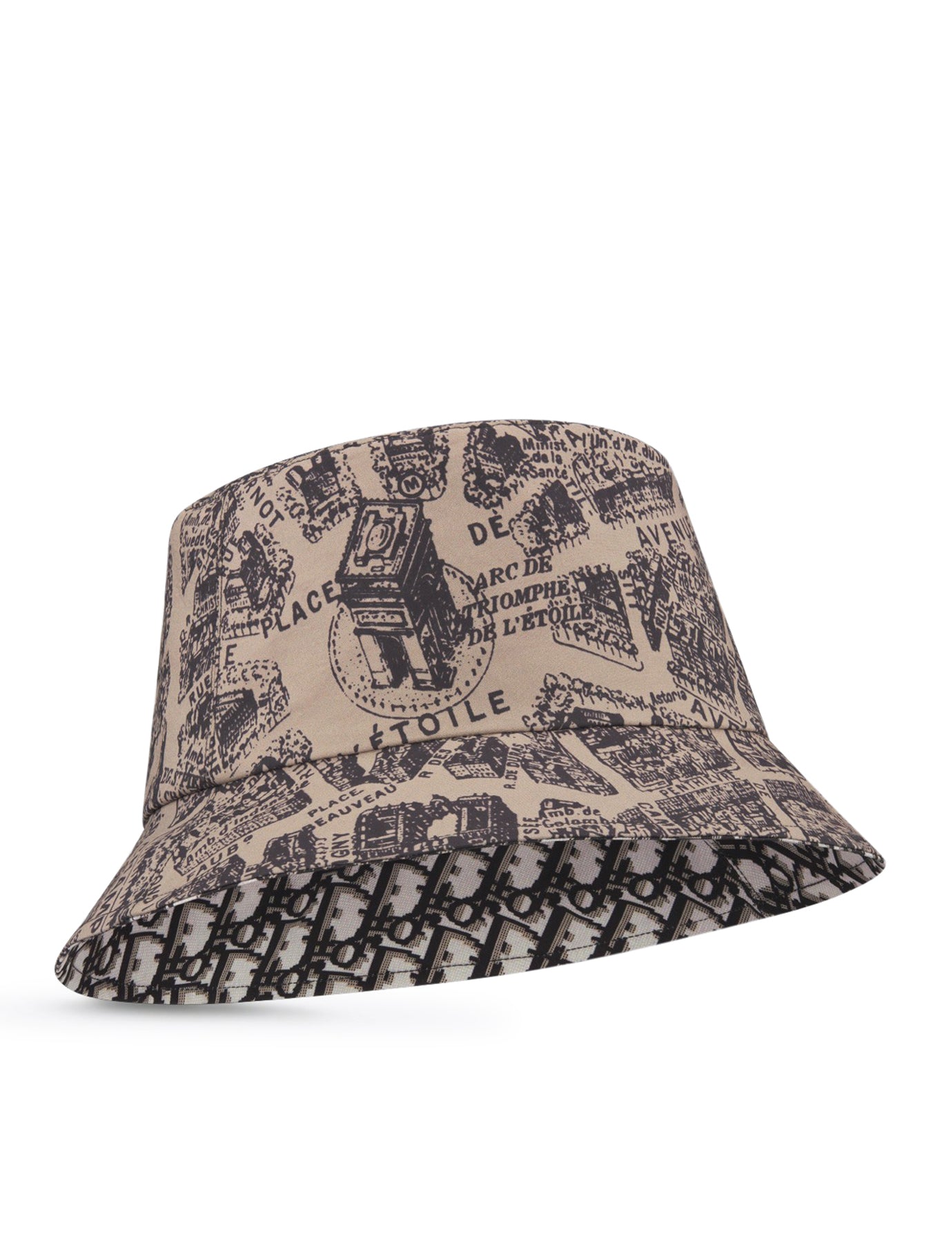 TEDDY-D PLAN DE PARIS REVERSIBLE NARROW BRIM FISHERMAN`S HAT