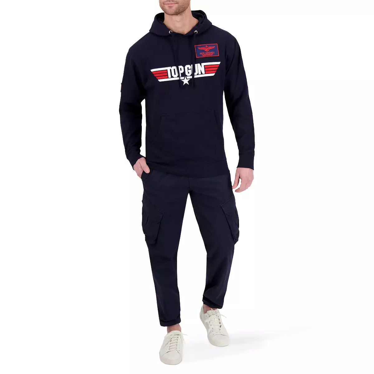 TOP GUN Unisex Logo Hoodie - NAVY