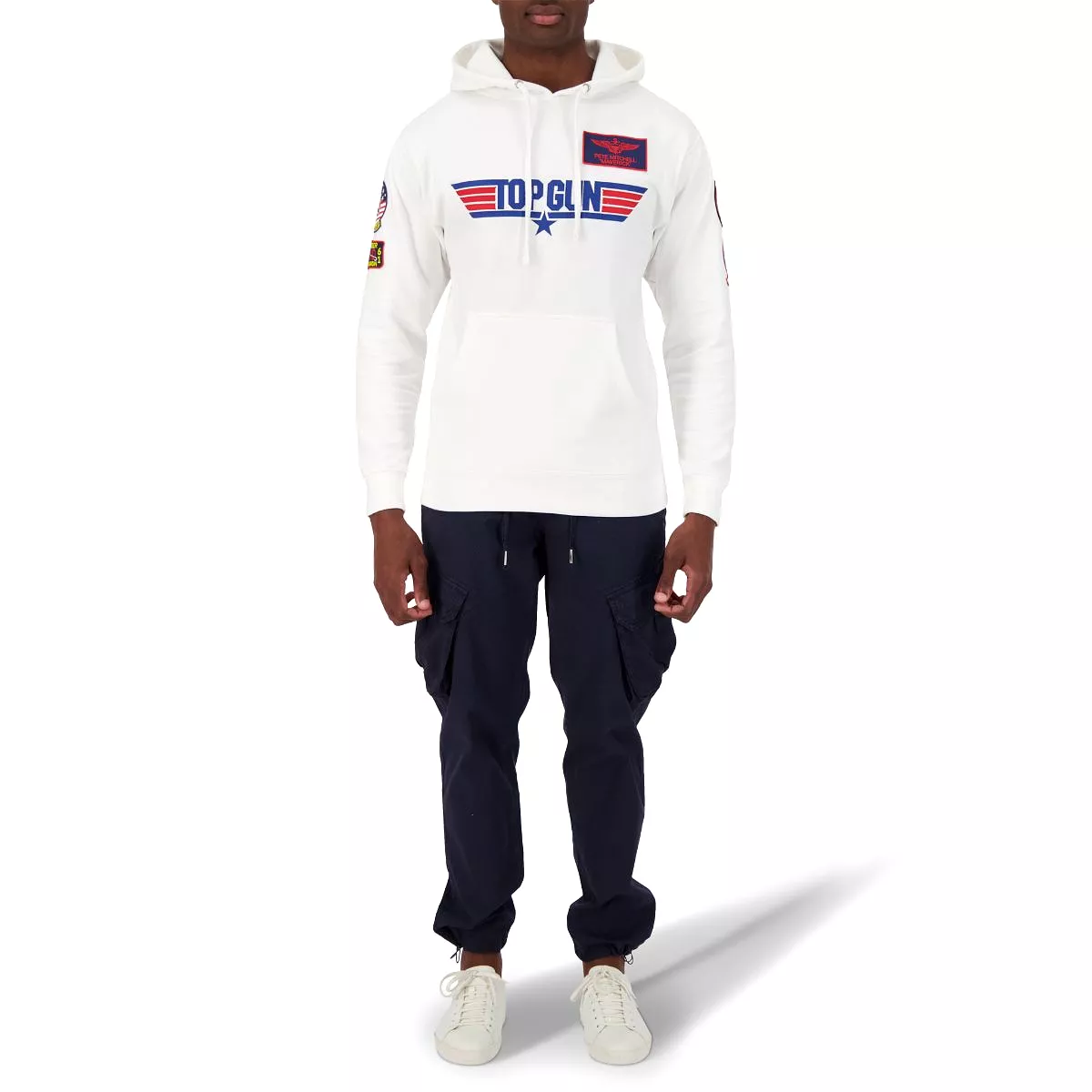 TOP GUN Unisex Logo Hoodie - WHITE