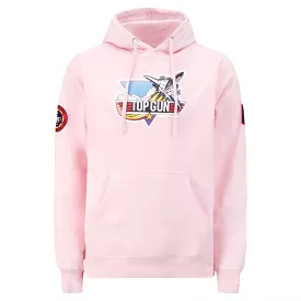 TOP GUN Unisex Retro Logo Hoodie - LIGHT PINK