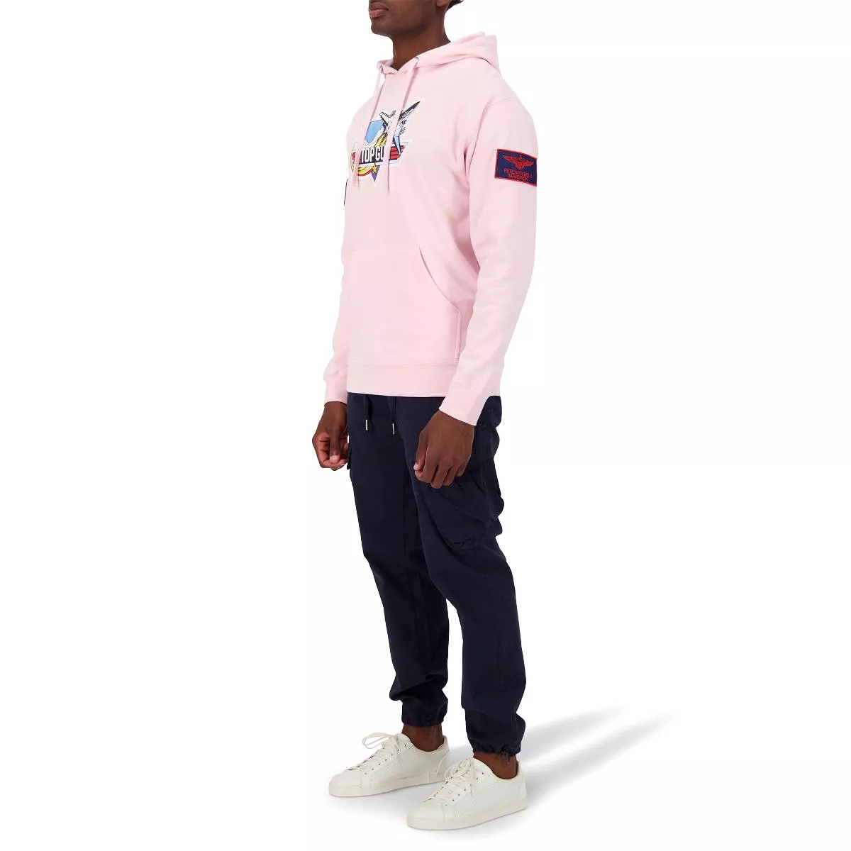 TOP GUN Unisex Retro Logo Hoodie - LIGHT PINK