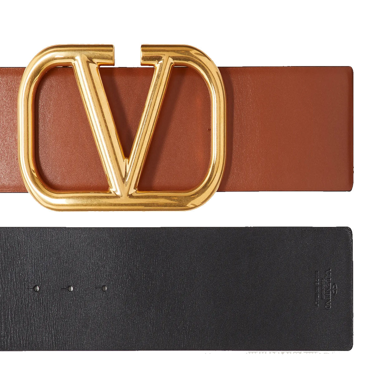 Vlogo Reversible Leather 70MM Belt, Selleria/Black