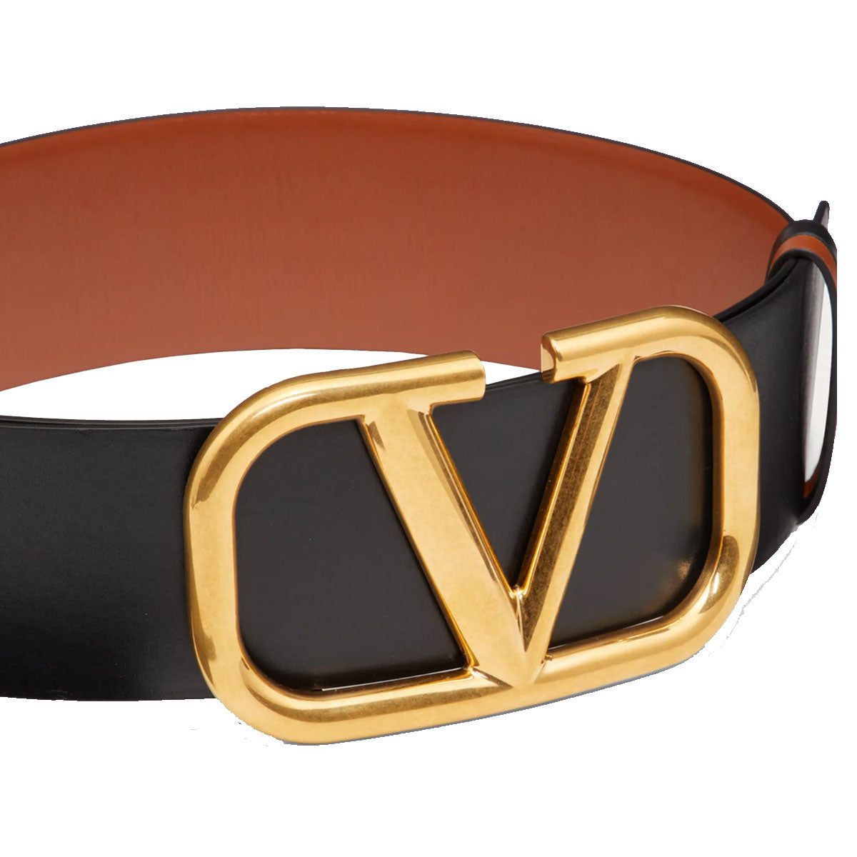 Vlogo Reversible Leather 70MM Belt, Selleria/Black