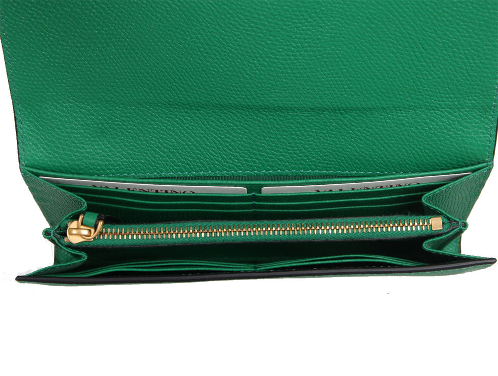 VLogo Signature Continental Wallet, Green