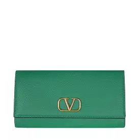 VLogo Signature Continental Wallet, Green