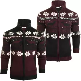 Xact Mens Xmas  Christmas snow flake Jumper/ Cardigan